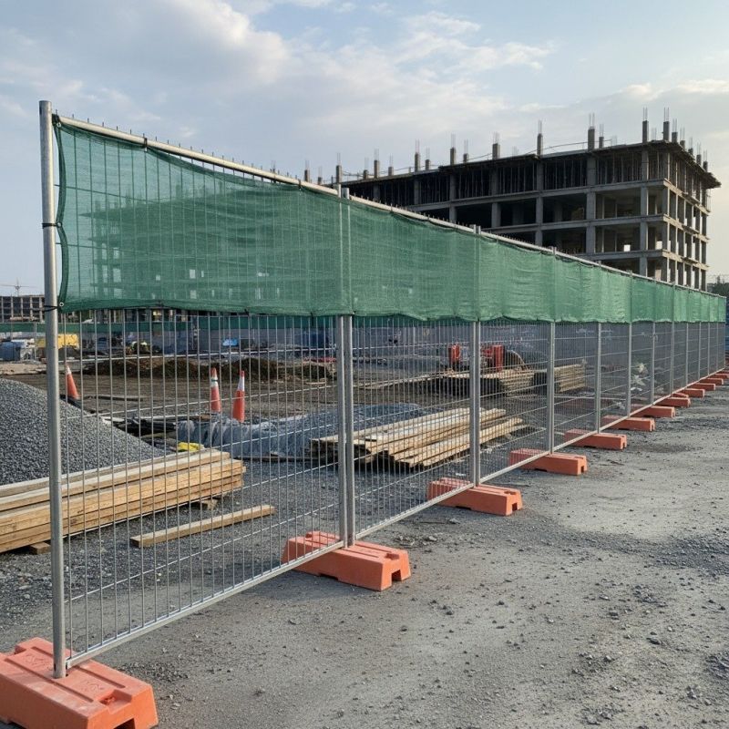 Temporary Fencing Installation detail