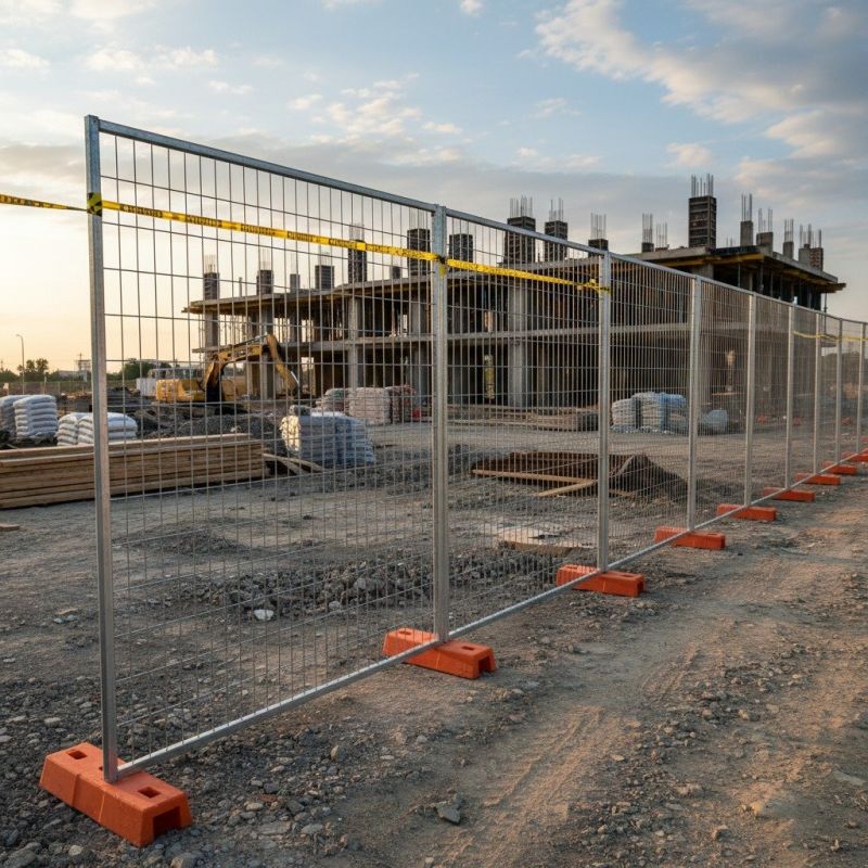 Temporary Fencing Installation detail