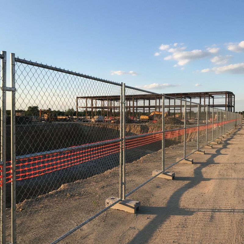 Temporary Fencing Installation detail