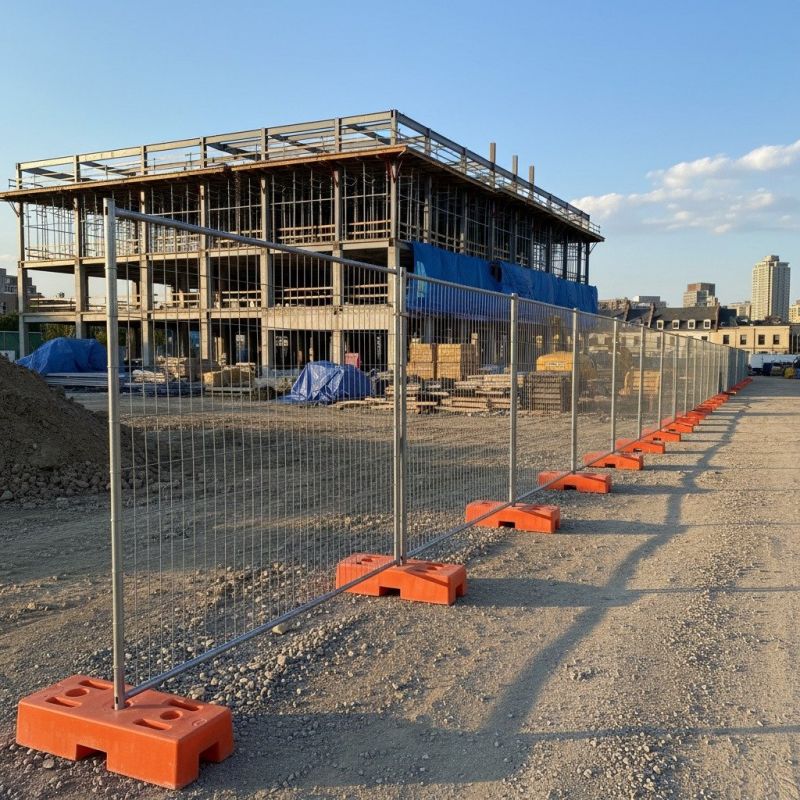 Temporary Fencing Installation detail